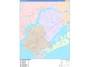 Mount Pleasant Wall Map Color Cast Style 2023